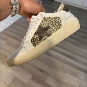 Vintage Havana Women's Glitter and White Sneakers